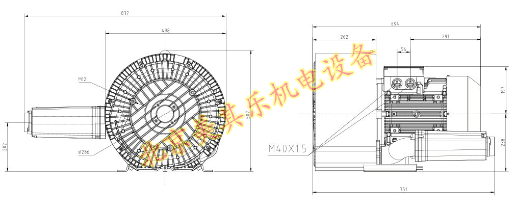 2GH820風機（5.5kw、7.5kw、11kw、15kw）